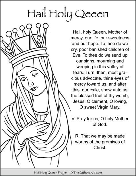 Hail Holy Queen Prayer Free Printable
